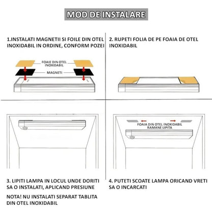 💡 Lumină Inteligentă cu Senzor de Mișcare – Iluminare Automată, Fără Fire!