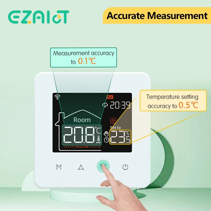 🔥 Termostat Smart WiFi – Control Inteligent al Temperaturii, Economie și Confort!