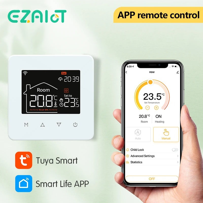 🔥 Termostat Smart WiFi – Control Inteligent al Temperaturii, Economie și Confort!